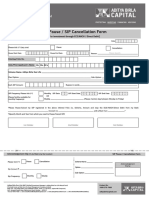 SIP Pause / SIP Cancellation Form: (For Investment Through ECS/NACH / Direct Debit)