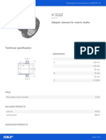 Adapter Sleeves For Metric Shafts: Dimensions