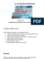 Business To Business Marketing: Strategic Planning For Global Business Markets