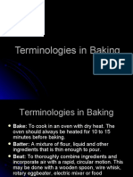 Terminologies in Baking