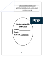 Worksheet Booklet 2020-2021 Name: - Grade: Subject: Economics