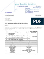 Induction Melting Furnace Quotation 010720