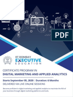 Certificate Program In: Digital Marketing and Applied Analytics