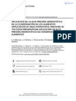 Aplicacion de La Alta Presion Hidrostatica en La Conservacion de Los Alimentos PDF