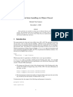 Date and Time Handling in Object Pascal: Michaël Van Canneyt December 1, 2009