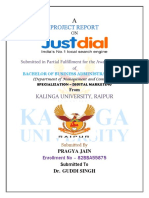 Justdial India's No. 1, Local Search Engine, BBA - 6th Semester, Digital Marketing Project