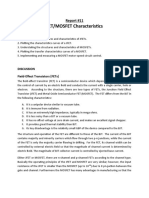 FET/MOSFET Characteristics: Objective