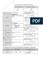 Formulas Tendencia y Dispersion Estadistica