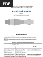 Aprendizajes Prioritarios de Musica