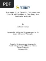 Ida Fahani MD Jaye - Renewable, Local Electricity Generation From Palm Oil Mill Residues A Case Study From Peninsular Malaysia