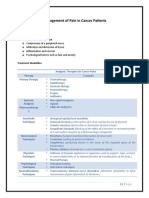 Management of Pain in Cancer Patients and Chemotherapy