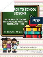 Free Back To School Lessons: by The Best of Teacher Entrepreneurs Marketing Cooperative - 2018