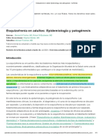 Schizophrenia in Adults - Epidemiology and Pathogenesis - UpToDate