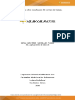 Análisis de Caso Sobre Modalidades Del Contrato de Trabajo