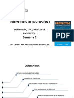 Semana 1 Definicion, Tipos y Niveles de Proyectos