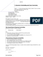 CHAPTER 7: Operator Overloading and Type Conversion: by Darshit Shah Page 1 of 6