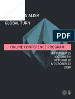 Art History Postcolonialism and The Global Turn Conference Program PDF