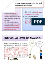 Difference Between Organizational Behavior and Organizational Psychology