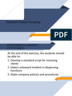 M2 - Lesson 1 - Preparation of Standard Patient Scripting