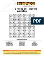 Sopa de Letras de Tipos de Parrafos