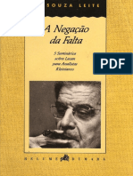 A Negação Da Falta - 5 Seminários Sobre Lacan para Analistas Kleinianos PDF