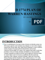 1772 AND 1774 PLAN OF Warren Hastings: by - Radhika Prasad ROLL 2139 Ba LLB (Hons.)