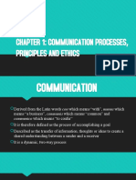 Chapter 1: Communication Processes, Principles and Ethics