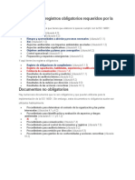 Documentos y Registros Obligatorios Requeridos Por La ISO 14001