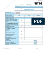 Internal Verification of Assessment Decisions - BTEC (RQF) : Higher Nationals