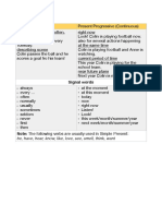 Present Simple Vs Present Continuous Usage and Exercises