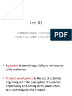 Introduction To Product Planning and Development