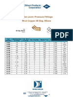 Solder-Joint: Pressure Fittings Wrot Copper 45 Deg. Elbow