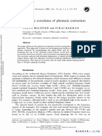 Acoustic Correlates of Phonetic Correction