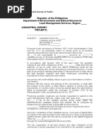 Republic of The Philippines Department of Environment and Natural Resources Land Management Services, Region - Cadastral Survey Project)