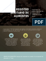 Registro Sanitario de Alimentos PDF