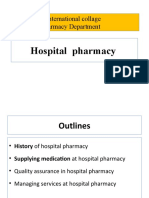 Hospital Pharmacy: Horn International Collage Pharmacy Department