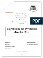 LA Politique de Dividende