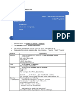 Format of Writing Informal Letter PDF