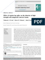 Effect of Tension Lap Splice On The Behavior of High Strength Self Compacted Concrete Beams