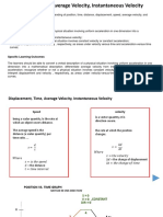 Displacement, Time, Average Velocity, Instantaneous Velocity