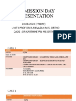 Admission Day Presentation: 24.08.2020 (FRIDAY) Unit I Prof Dr.R.Arivasan M.S. Ortho Daos: DR Karthikeyan Ms Ortho