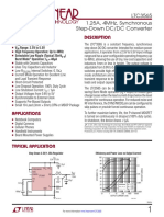 Features Description: Ltc3565 1.25A, 4Mhz, Synchronous Step-Down DC/DC Converter