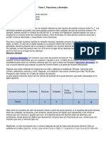 Tarea 1 - Fracciones y Decimales