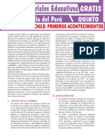 Primeros Acontencimientos de La Guerra Contra Chile para Quinto Grado de Secundaria