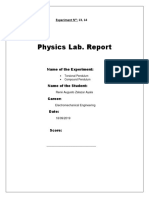 Torsional Pendulum Lab Report