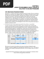 Linear Programming: Basic Concepts Solution To Solved Problems