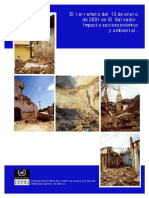 El Terremoto Del 13 de Enero de 2001 en El Salvador. Impacto Socioeconómico y Ambiental