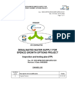 Desalinated Water Supply For Spence Growth Options Project: Inspection and Testing Plan (ITP)