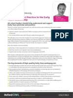 Developing Best Practice in The Early Years: Leadership: Handout Pam Mundy