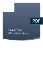 Product Note PGP in Data Science